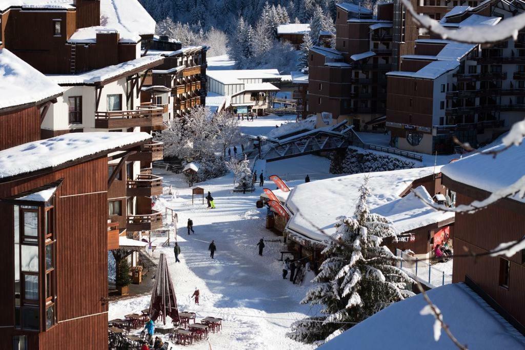 Appartement La Tania 2 pièces garage dans chalet pied pistes Esterno foto