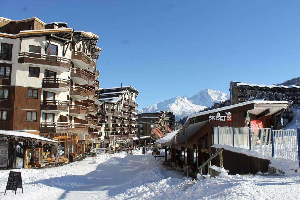 Appartement La Tania 2 pièces garage dans chalet pied pistes Esterno foto